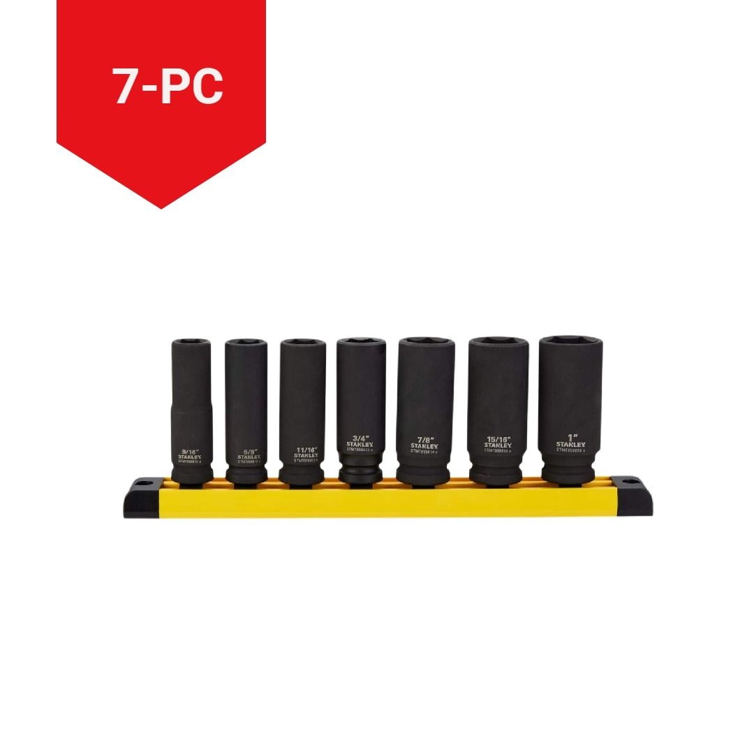 Stanley Pro 1/2-in Impact Socket Set, SAE, 7-pc