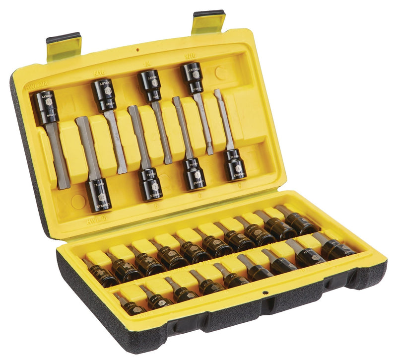 Stanley Professional Grade Black Chrome Hex Bit Socket Set, 27-pc, SAE/Metric V8