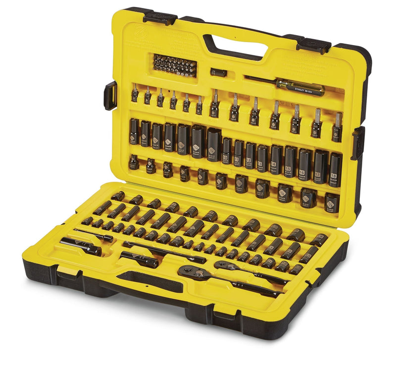 Stanley Professional Grade Black Chrome Socket Set, 122-pc, SAE/Metric Q5