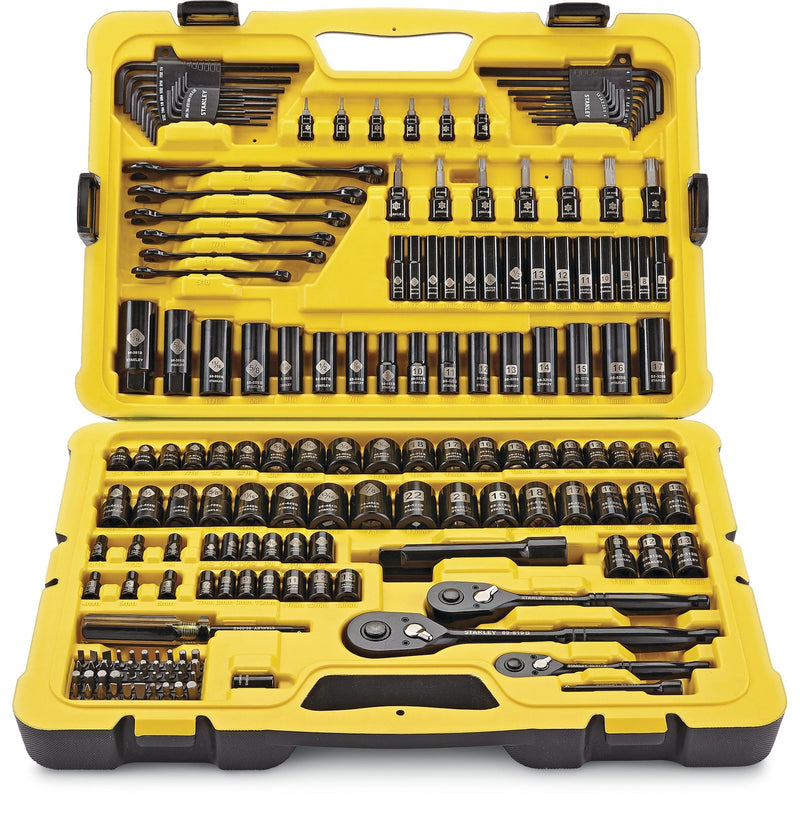 Stanley Professional Grade Black Chrome Socket Set, 183-pc, SAE/Metric Q7