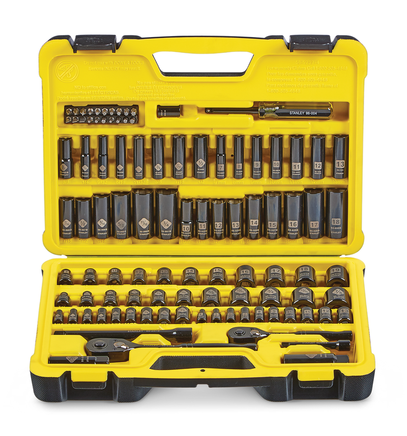 Stanley Professional Grade Black Chrome Socket Set, 99-pc, SAE/Metric I1