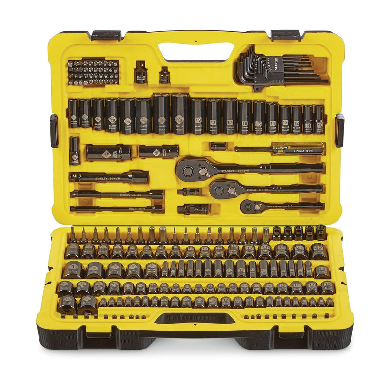Stanley Professional Grade Black Chrome Socket Set, SAE/Metric, 230-pc L4