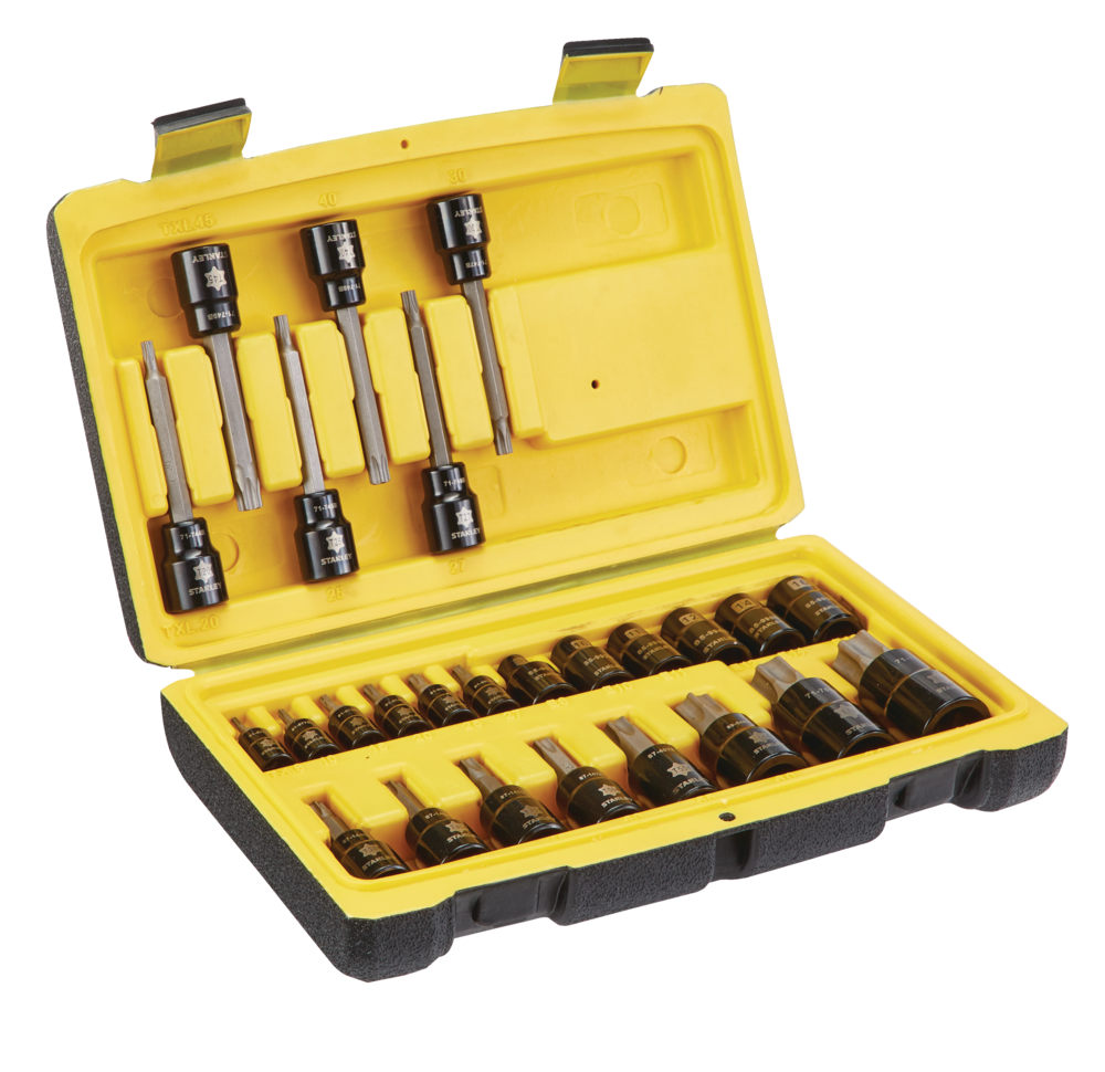 Stanley Professional Grade Black Chrome Torx Bit Socket Set, 26-pc, SAE/Metric