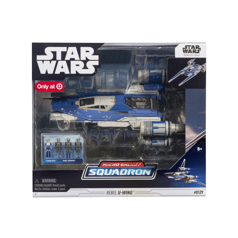 Star Wars Micro Galaxy Squadron U-wing Starfighter, 2-in Vehicle with Foldout Wings, Troop Bay, Sniper Gun, and Four 1-in Micro Figure... S1