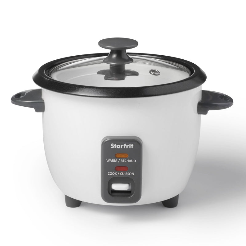Starfrit 300W 6-Cup White Rice Cooker with Steam Basket D5