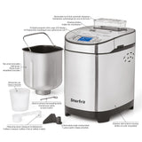 Starfrit Bread Maker with 12 Digital Functions, Stainless Steel, 2lb