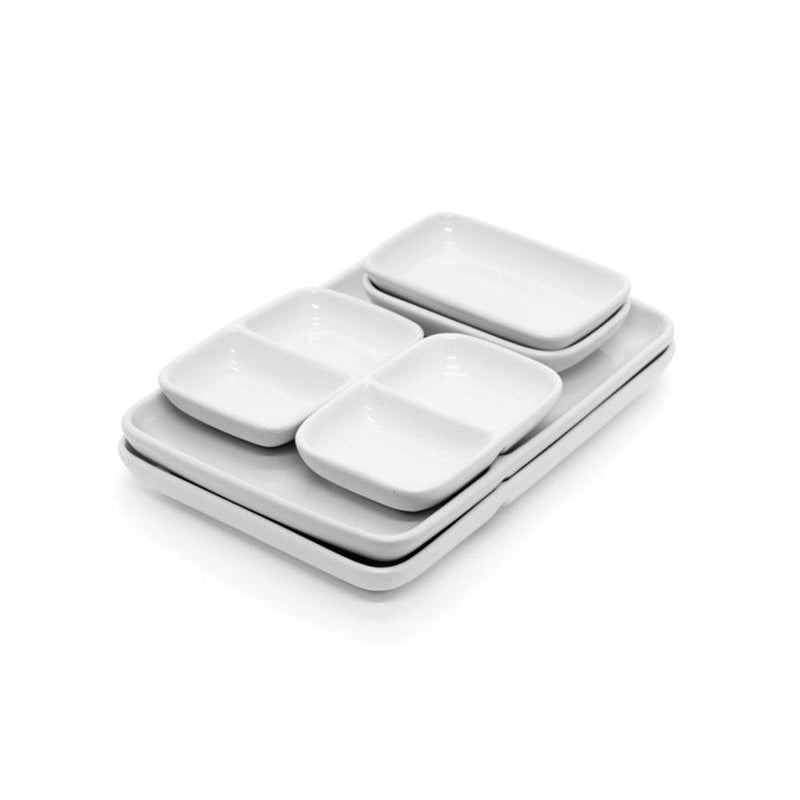 Starfrit Oven & Dishwasher Safe Ceramic Fondue Plate, Serves 2, 6-pc P1