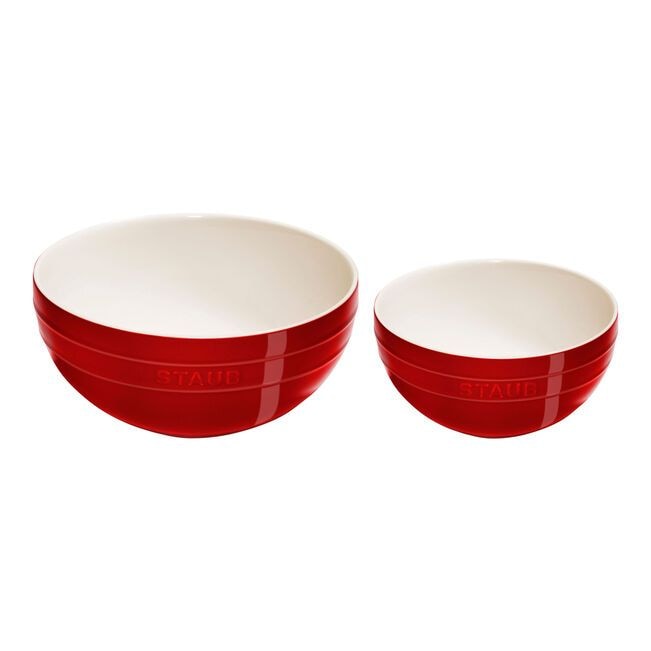 Staub 2piece Mixing Bowl Set Cherry B0
