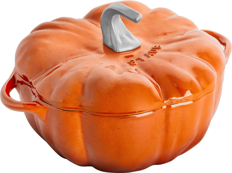 STAUB 3.5-qt Cinnamon-Coloured Cast Iron Pumpkin Cocotte O8