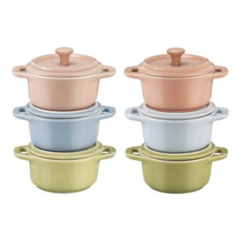 Staub Non-Stick Ceramic Mini Macaron Cocotte Set, 6-pc C3