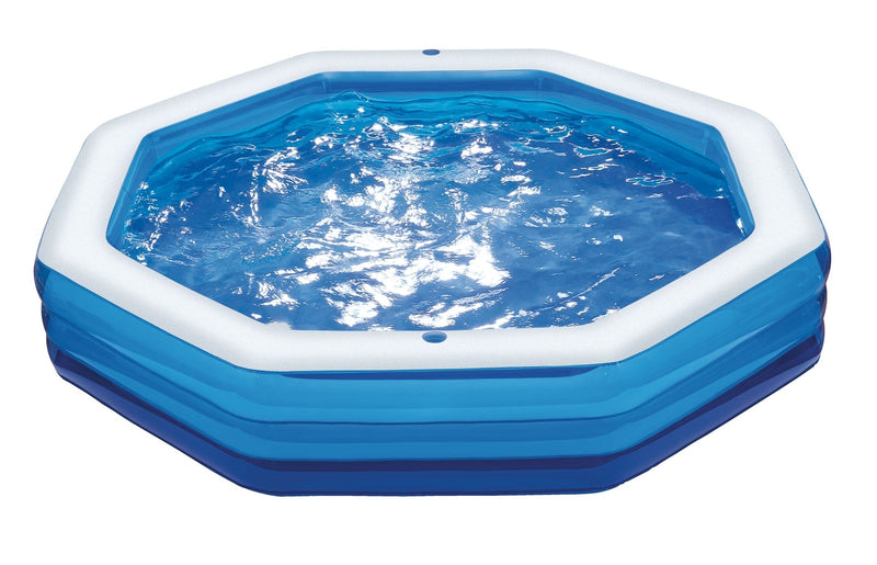 Stella & Finn Octagon Oasis Inflatable Wading Pool, 110 x 83 x 18-in, Ages 3+ K7
