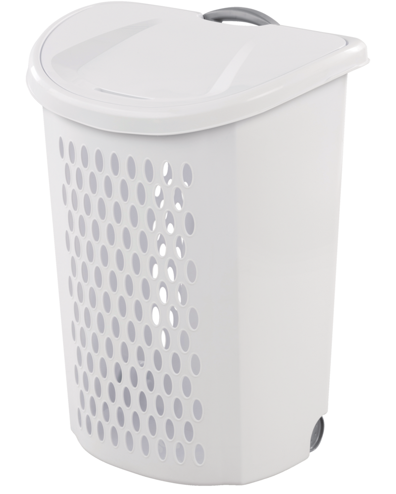 Sterilite Bushel Ultra Laundry Hamper with Wheels, 20.1 L x 15.4 W x 26.75-in H X5