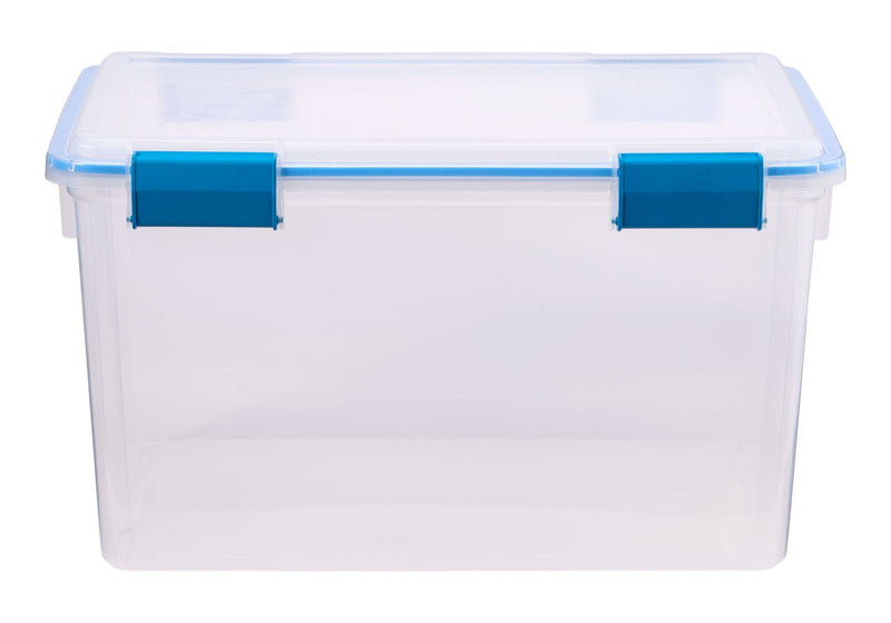 Sterilite Clear Storage Box with Gasketed Lid, 51-L W0