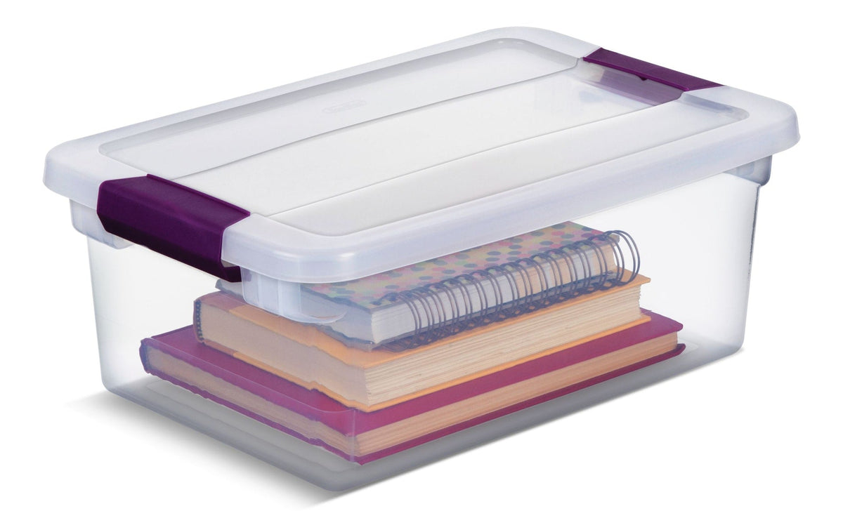 Sterilite ClearView Storage Box with Latched Lid, 14-L