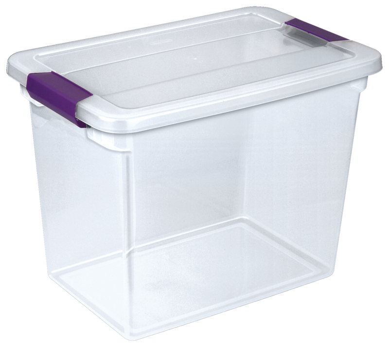 Sterilite ClearView Storage Box with Latched Lid, 26-L U9