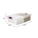 Sterilite ClearView Storage Box with Latched Lid, 30-L