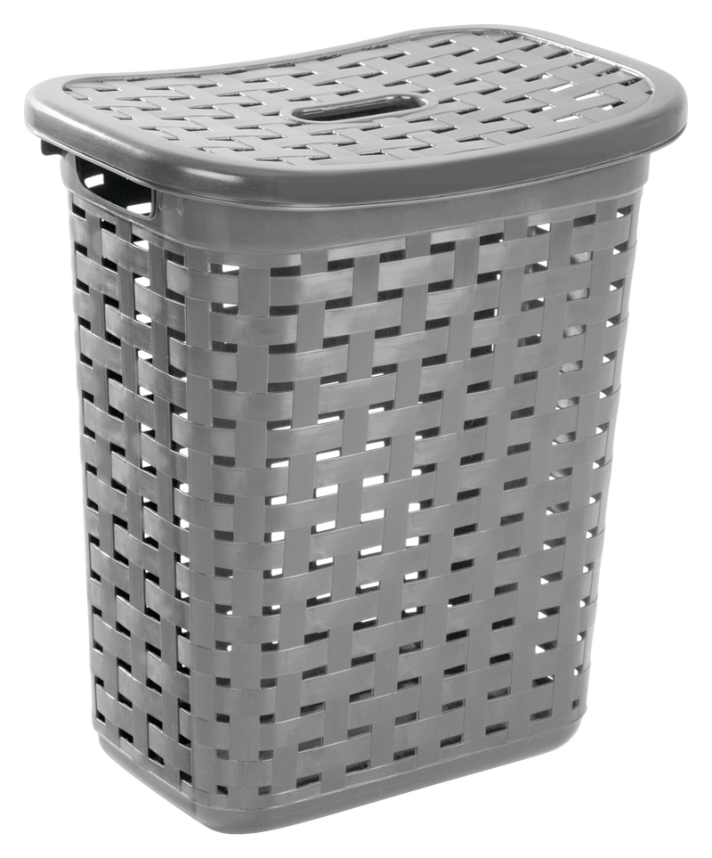 Sterilite Weave Laundry Hamper, Plastic, Grey O7