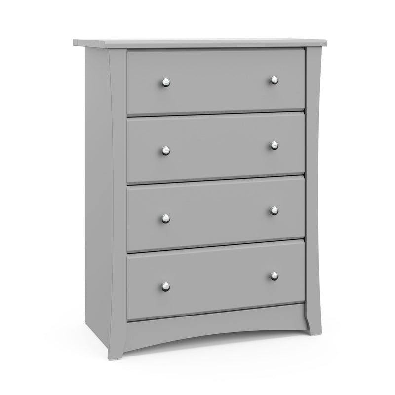 Storkcraft Crescent 4-Drawer Dresser/Chest, Pebble Gray I1