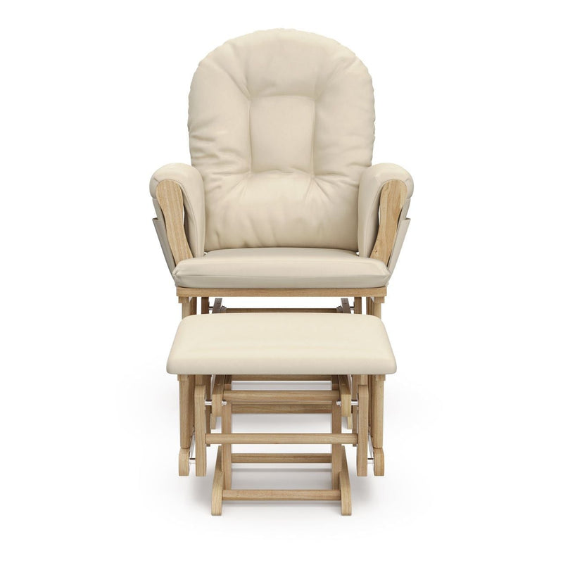 Storkcraft Hoop Glider and Ottoman, Natural/Beige N7
