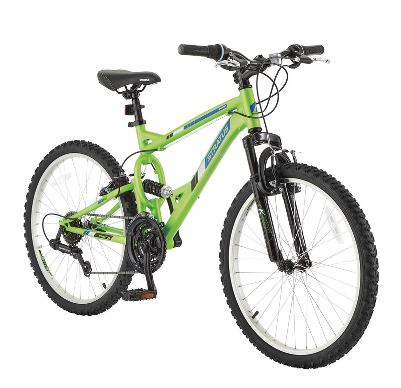 Stratus Richter Adult Bike, 21-Speed, 24-in Wheel, Adult/Youth Bike, Green B4