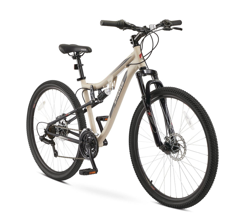 Stratus Striker Adult Bike, 21-Speed,, 17-in Aluminum Frame, 27.5-in, Beige N4