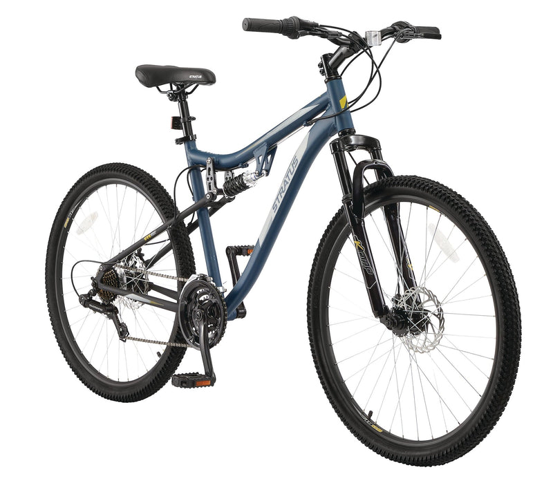 Stratus Striker Adult Bike, 21-Speed, 19-in Aluminum Frame, 27.5-in, Blue H5