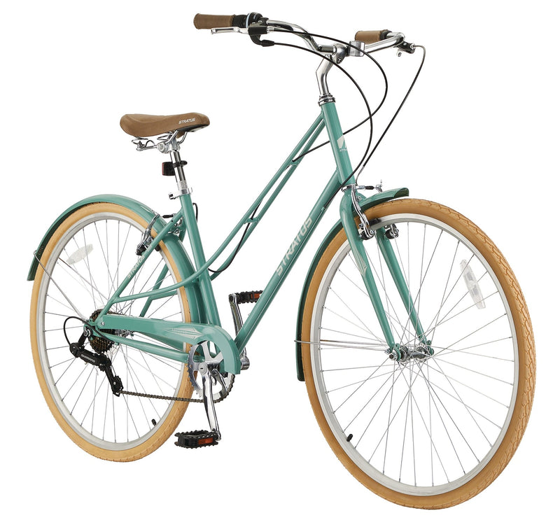 Stratus Trillium Adult Bike, 700C, 7-Speed Cruiser Bike, Green H7