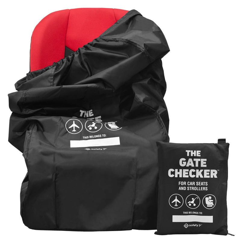 Stroller Gate Heavy-Duty Black Checker Travel Bag with Pouch U2