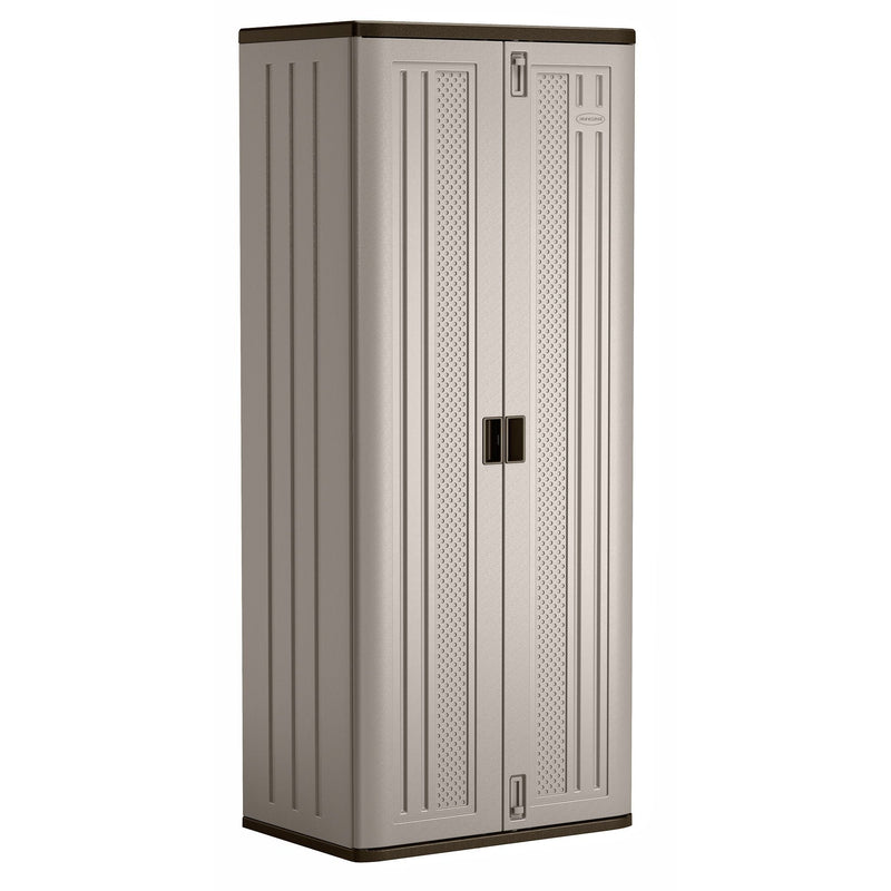 Suncast 19 cu-ft Tall 3-Shelf Resin Storage Cabinet E7