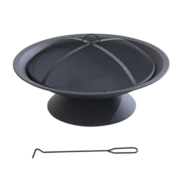 Sunjoy Genesee Round Fire Pit, Black S2