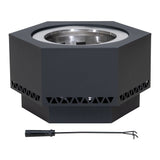 Sunjoy Lawrence Hexagonal Low Smoke Firepit, 28-in