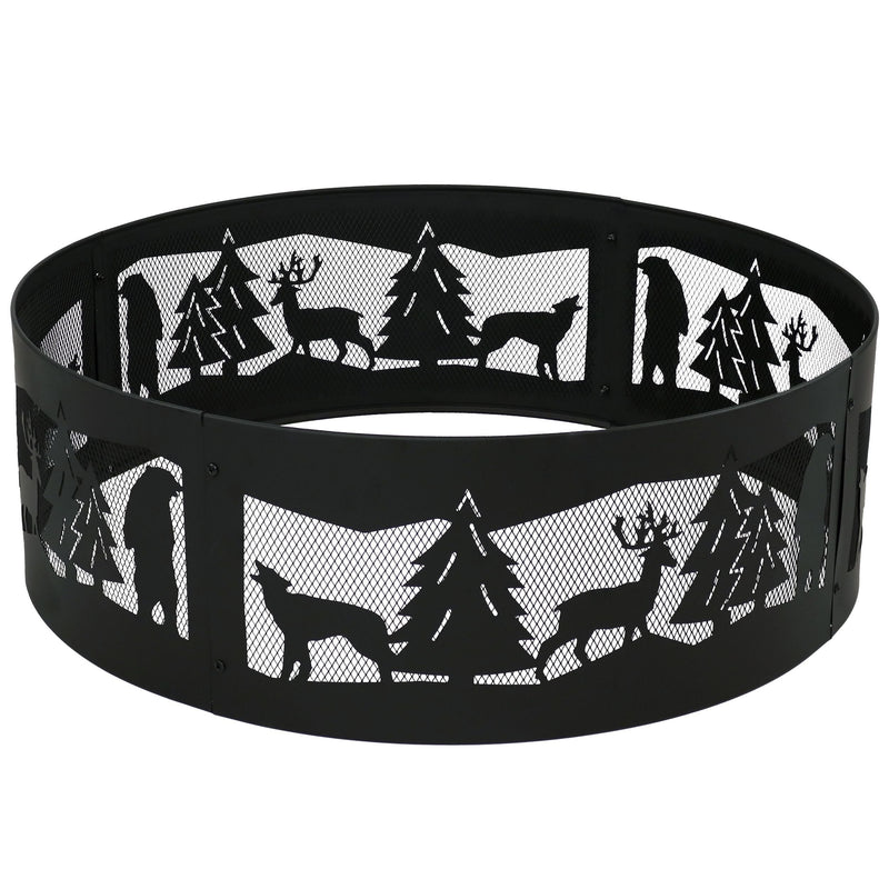 Sunnydaze Decor Forest Wilderness Fire Ring, 36-in B0