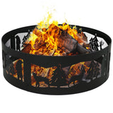 Sunnydaze Decor Forest Wilderness Fire Ring, 36-in