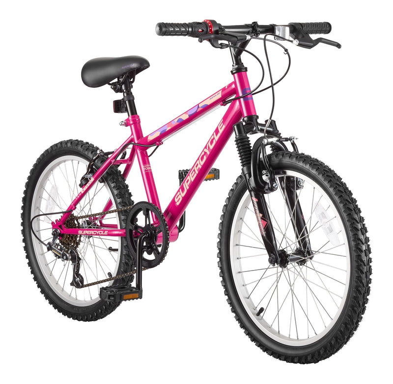 Supercycle Impulse Youth HT Mountain Bike with 5-Speed Grip Shifting System, 20-in P4