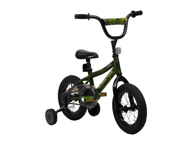 Supercycle Youth Bike with Hi-Ten Steel Frame, 12-in, Camo A6