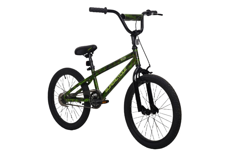 Supercycle Youth Bike with Hi-Ten Steel Frame, 20-in, Camo B1