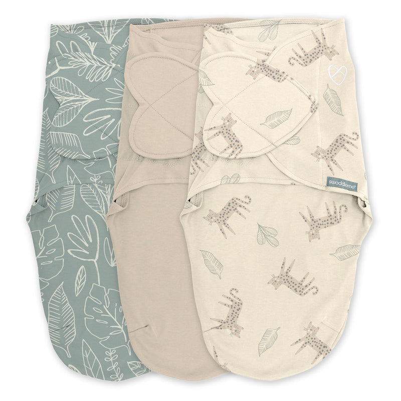 SwaddleMe Original Swaddle Adjustable Baby Wrap with Quick Change, Born Free, Size S/M, Ages 0-3m, 3-pk X7