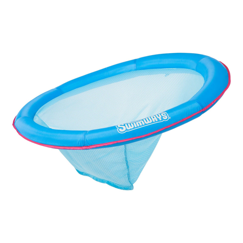 Swimways Spring Float Papasan Round Pool Lounger, Blue Z4