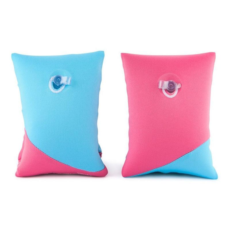 Swimways Swimmies Fabric-Covered Kids' Arm Floats, Swim Aid, Blue, Ages 3+ J2