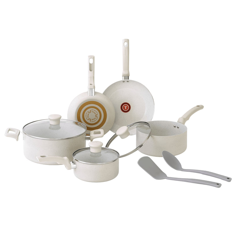 T-fal Beige 10-Piece Non-Stick Set, Beige R4