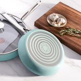 T-fal Ceramic Inspire, Non stick Frying Pan, Oven Safe, Thermo-Spot Heat Indicator, 8-in, Mint