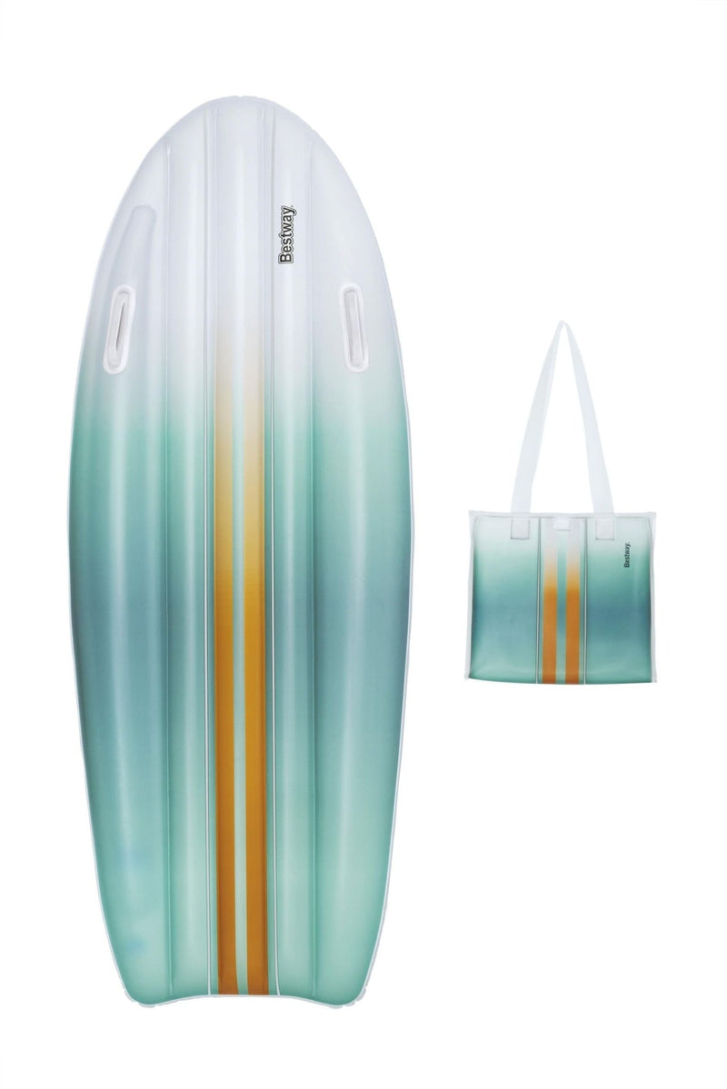 Tahiti Cyan Beach Tote & Matching Inflatable Float Set, 13-in T7