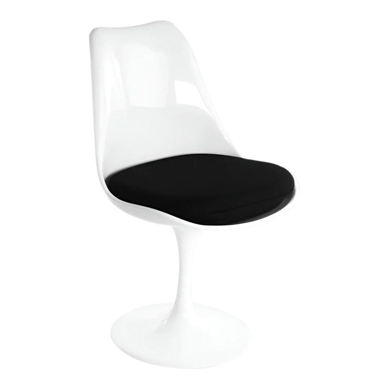 Take Me Home Tulip Armless Dining Chair, Fiberglass, Black H5