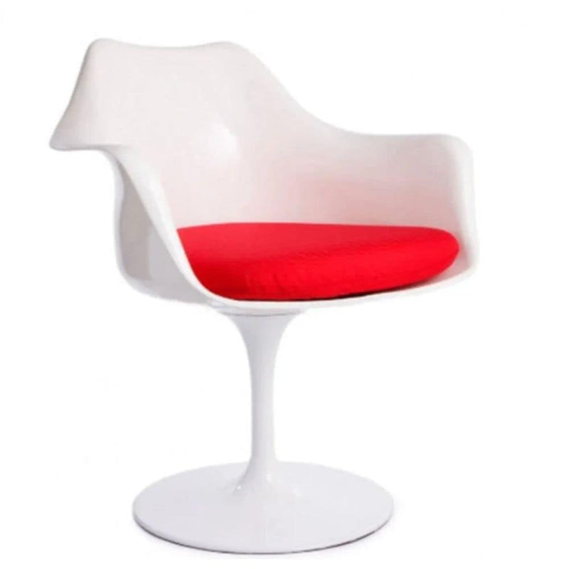 Take Me Home Tulip Chair with Arm, Fiberglass, Red L9