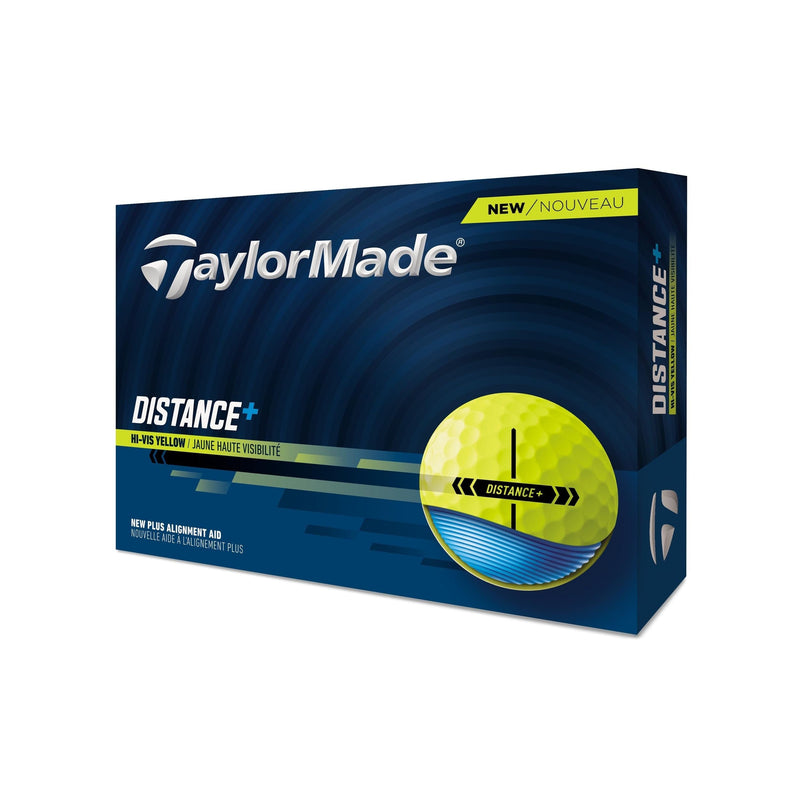 TaylorMade Distance+ Golf Balls, Yellow, 12-pk V4