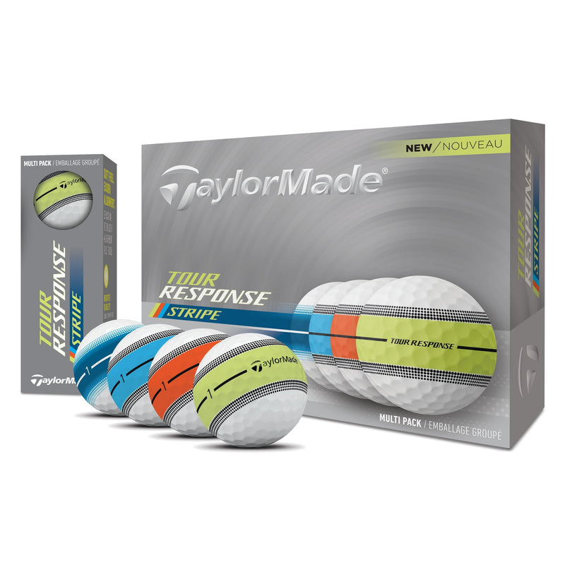 TaylorMade TM25 Tour Response Stripe Golf Balls Multi-Pack, White X9