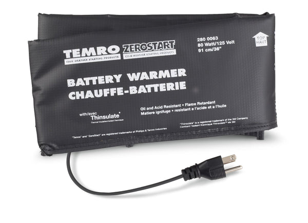 Temro Zerostart 2800063 Battery Warmer/Blanket, 80W, 36-in L1