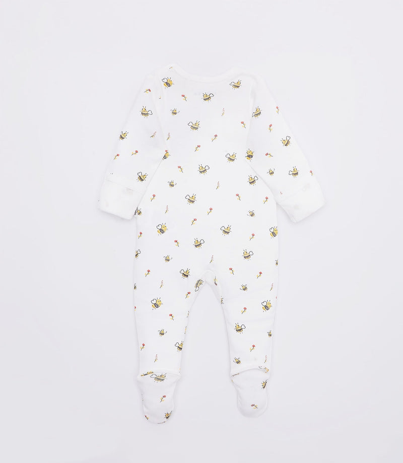 The Elk Baby Bee Print Premium Organic Cotton Zippy, Various Sizes G9