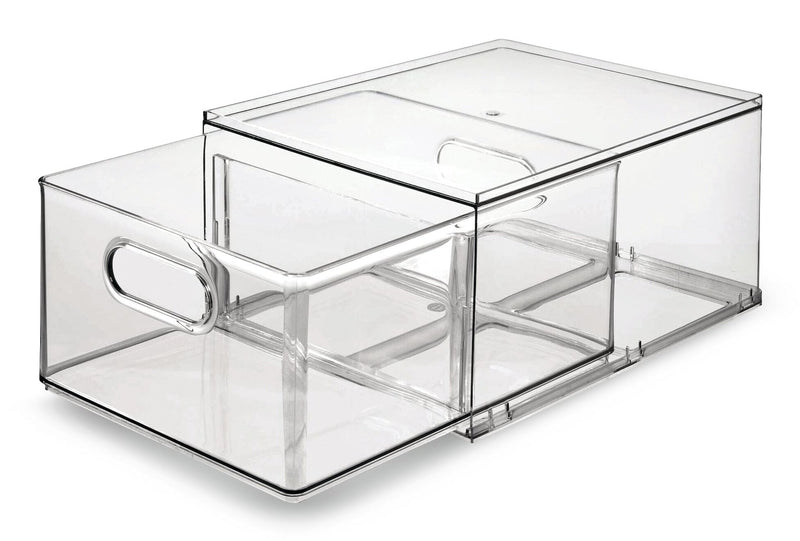 The Home Edit by iDESIGN Clear Stackable Divided Customizable Storage Drawer, 11.5-L V2