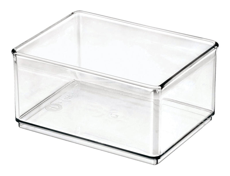 The Home Edit by iDESIGN Clear Stackable Medium Shallow Organizing Storage Bin, 1.2-L B3
